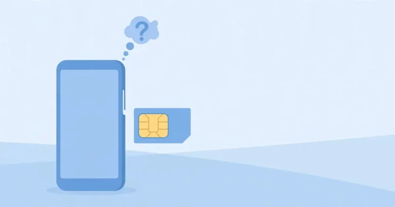 How to find your own Telenor SIM number — illustration of a phone with a SIM card