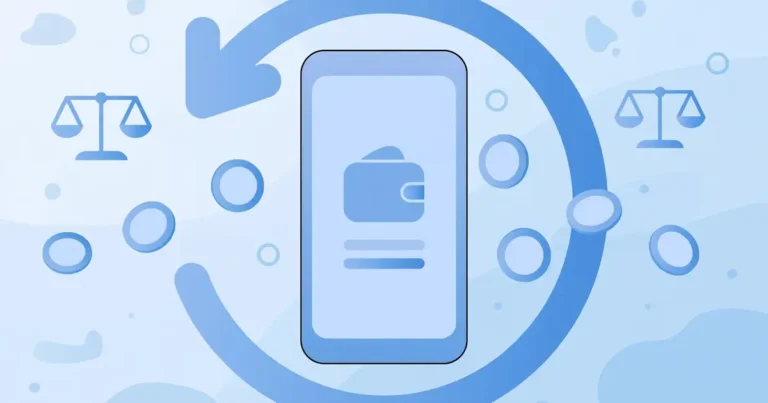 Telenor load reversal — flat illustration of a smartphone with a reversal arrow and returned balance